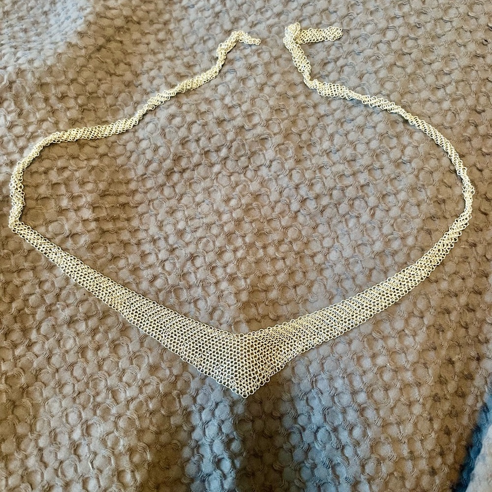 Elegant Tiffany & Co Silver Mesh Necklace